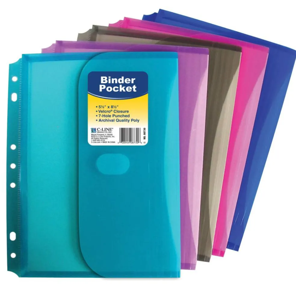 Mini-Size Binder Pocket, 18 Count