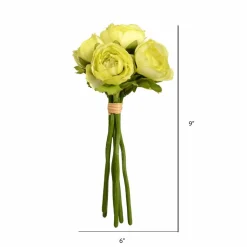 Mini Spring Green Ranunculus Artificial Bundle