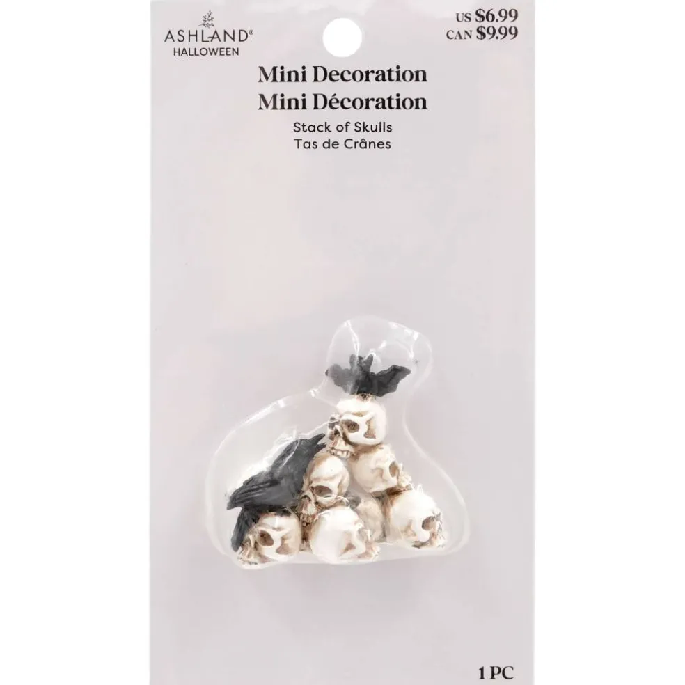 Mini Stack of Skulls with Crow & Bat by Ashland®