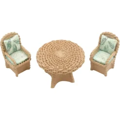 Mini Wicker Patio Table & Chairs Decoration Set by Ashland®