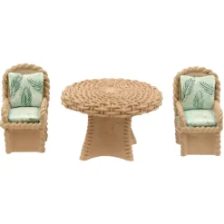 Mini Wicker Patio Table & Chairs Decoration Set by Ashland®