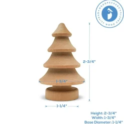 Mini Wooden Christmas Tree, Multiple Sizes Available, Peg People & Small World Play | Woodpeckers