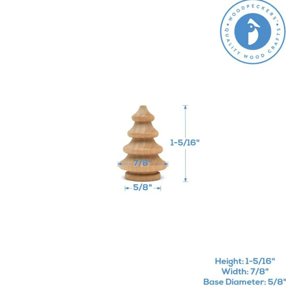 Mini Wooden Christmas Tree, Multiple Sizes Available, Peg People & Small World Play | Woodpeckers