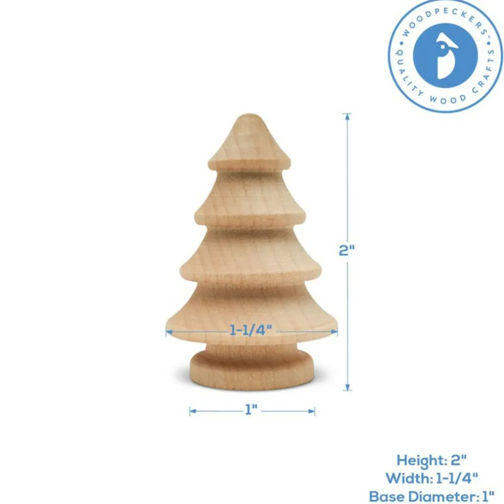 Mini Wooden Christmas Tree, Multiple Sizes Available, Peg People & Small World Play | Woodpeckers