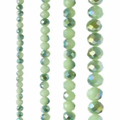 Mint Faceted Glass Round Beads by Bead Landing™