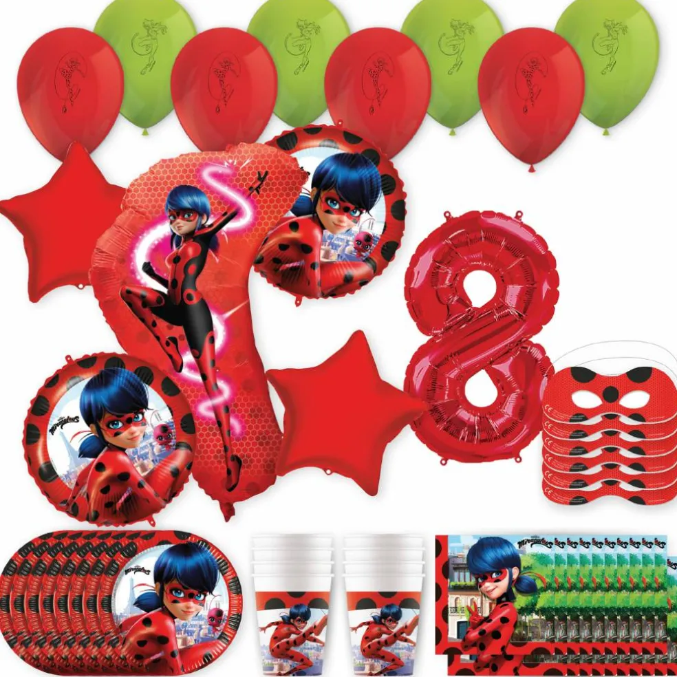 Miraculous Ladybug Birthday Party Kit with Number
