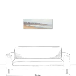 Misty Beach Stroll 36" x 12" Canvas Wall Art