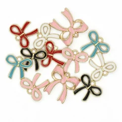Mixed Enamel Metal Bow Charms, 12ct. by Bead Landing™