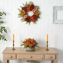 20" Mixed Flower Wreath