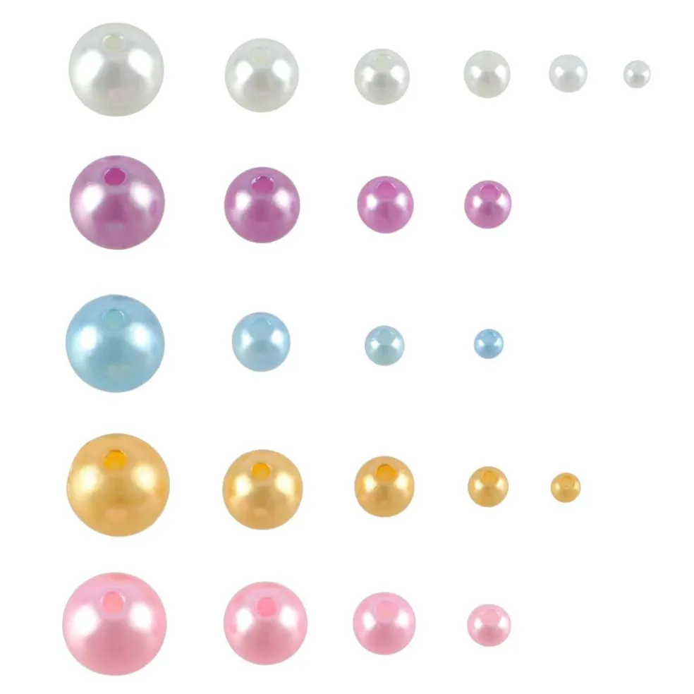 Mixed Gold & Pastel Pearl Plastic Craft Beads, 800ct. by Bead Landing™