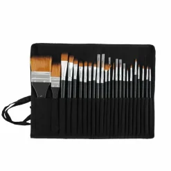 Mixed Media 25 Piece Paint Brush Set with Roller Organizer by Artist's Loft®
