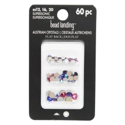Mixed Round Flatback Austrian Crystals, 60ct. by Bead Landing™
