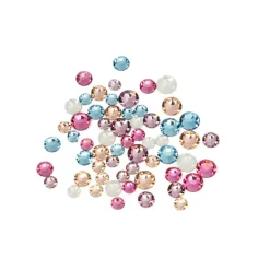 Mixed Round Flatback Austrian Crystals, 60ct. by Bead Landing™