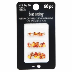 Mixed Round Flatback Austrian Crystals, 60ct. by Bead Landing™