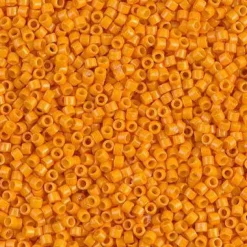 Miyuki Delica Bead Size 11/0, DB2104, Duracoat Dyed Opaque Kumquat, 5 grams