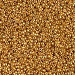 Miyuki Round Rocaille's Seed Beads Size 15/0 8.2g Duracoat Galvanized Gold