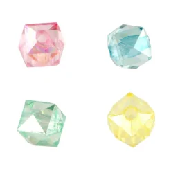 7.5mm AB Pastel Geometric Plastic Beads, 250ct. by Bead Landing™