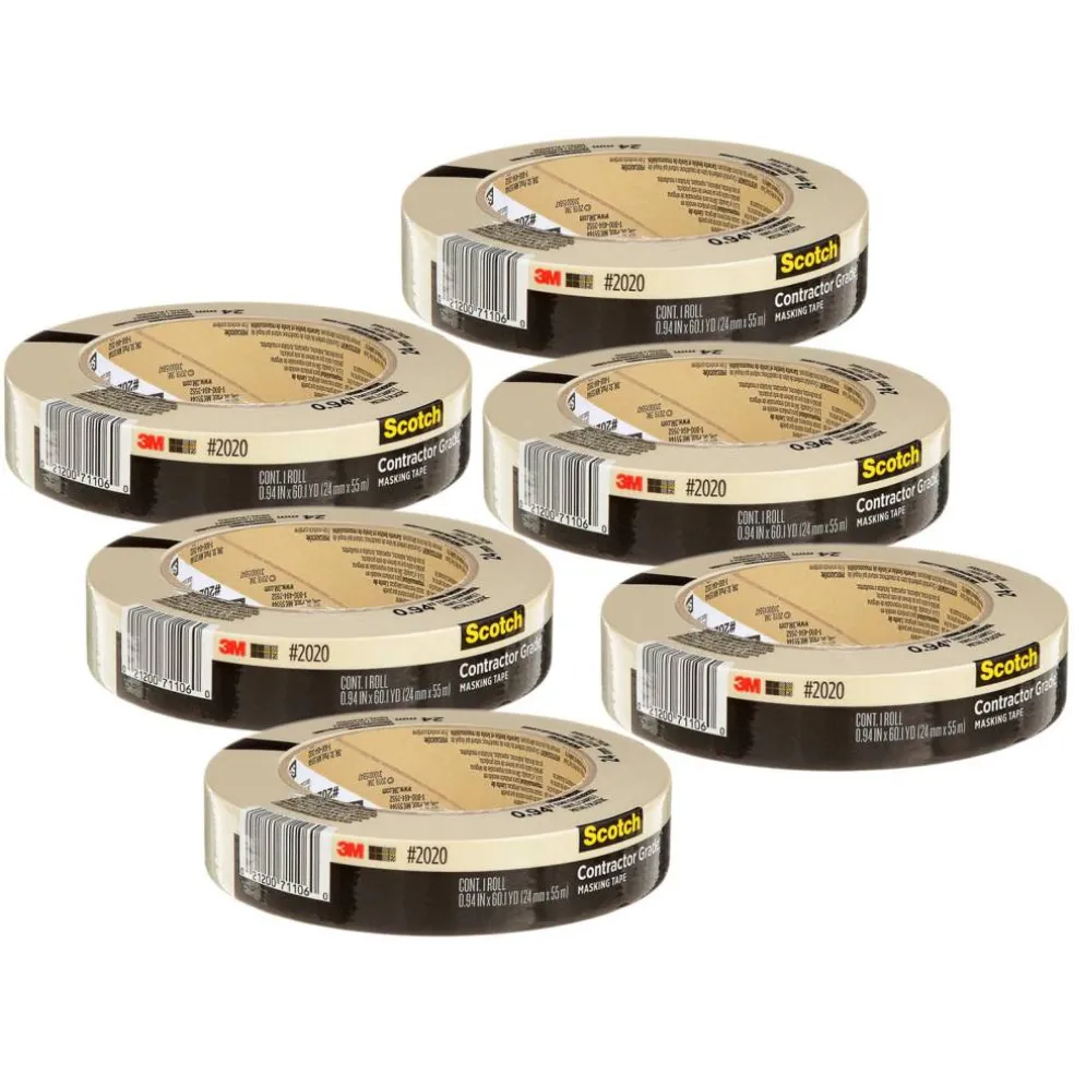 3M® 1" Masking Tape, 6 Rolls