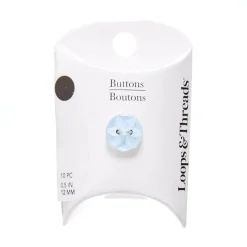 12mm Baby Blue Etched Star Round Buttons, 10ct. by Loops & Threads®