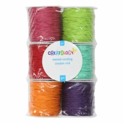 1mm Brights Waxed Cording Pack by Creatology™