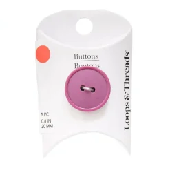 20mm Burgundy Rimmed Round Buttons, 5ct. by Loops & Threads®
