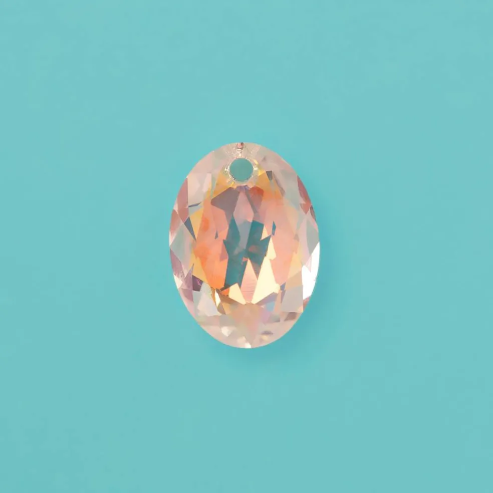 16mm Crystal AB Elliptical Austrian Crystal Pendant by Bead Landing™