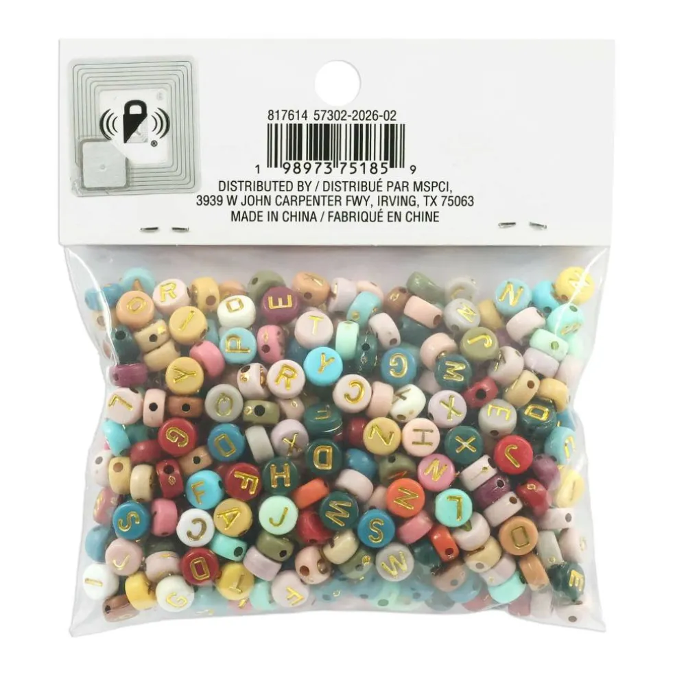 7mm Dark Round Plastic Alphabet Beads, 400ct. by Bead Landing™