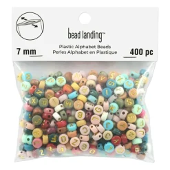7mm Dark Round Plastic Alphabet Beads, 400ct. by Bead Landing™