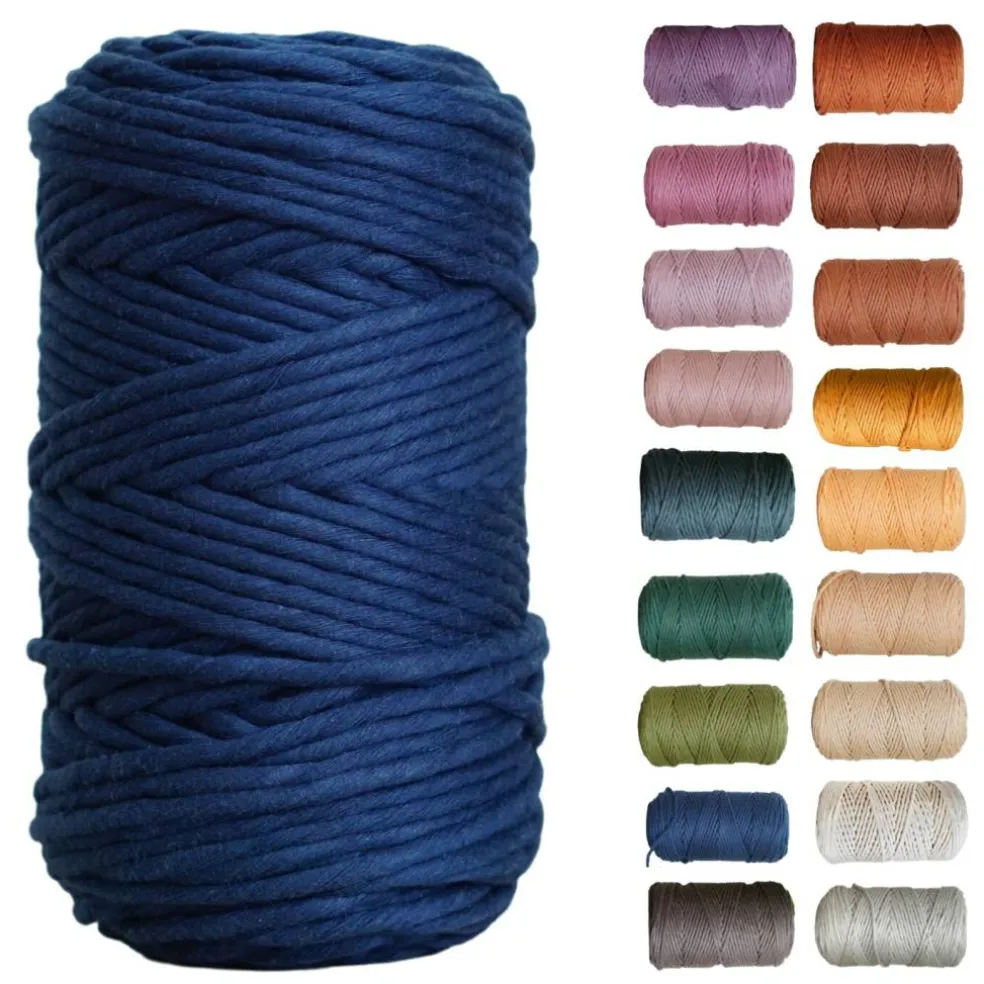 5mm Egyptian Giza Cotton Macrame Cord | Single Strand Macrame Cord