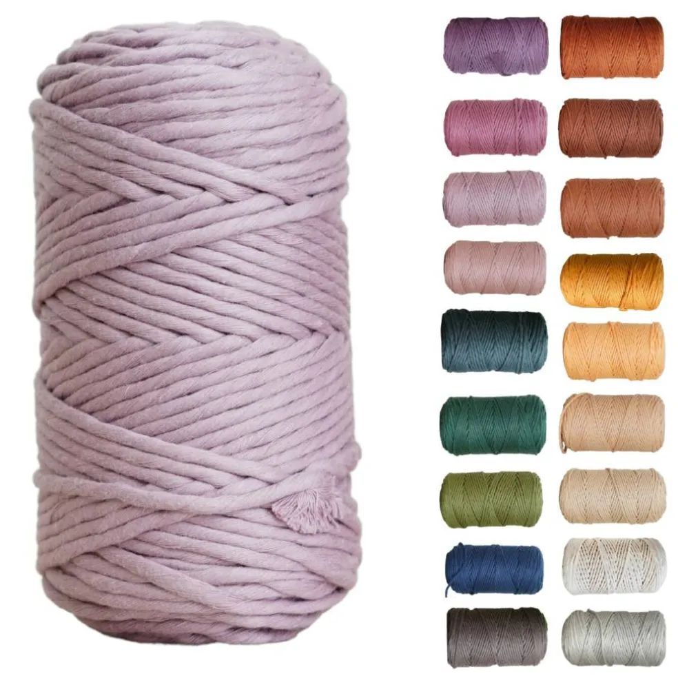 5mm Egyptian Giza Cotton Macrame Cord | Single Strand Macrame Cord