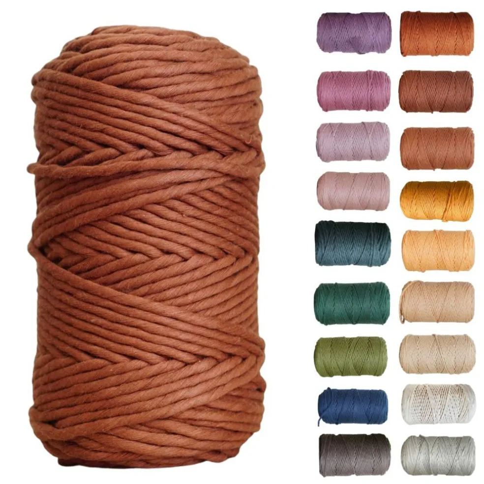 5mm Egyptian Giza Cotton Macrame Cord | Single Strand Macrame Cord