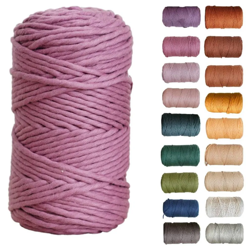 5mm Egyptian Giza Cotton Macrame Cord | Single Strand Macrame Cord