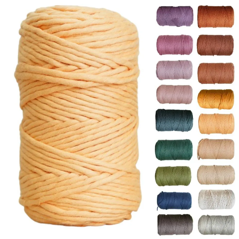 5mm Egyptian Giza Cotton Macrame Cord | Single Strand Macrame Cord
