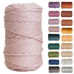 5mm Egyptian Giza Cotton Macrame Cord | Single Strand Macrame Cord