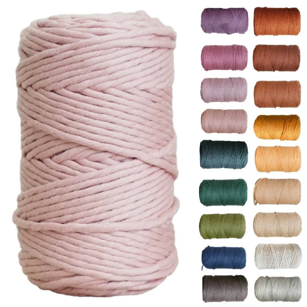 5mm Egyptian Giza Cotton Macrame Cord | Single Strand Macrame Cord