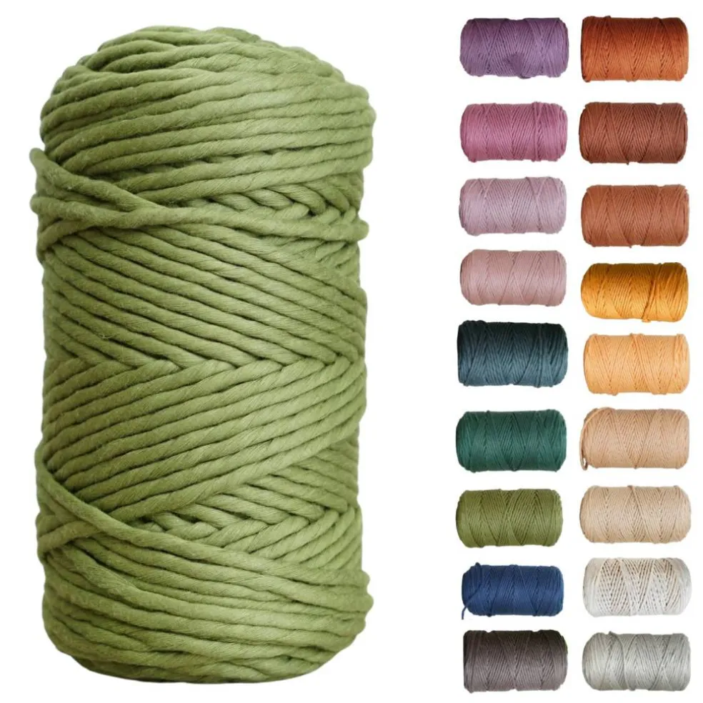 5mm Egyptian Giza Cotton Macrame Cord | Single Strand Macrame Cord