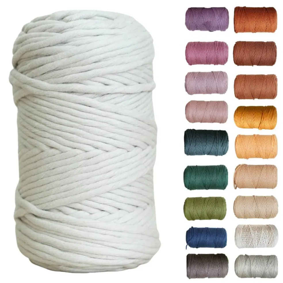 5mm Egyptian Giza Cotton Macrame Cord | Single Strand Macrame Cord