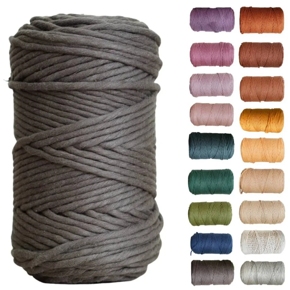 5mm Egyptian Giza Cotton Macrame Cord | Single Strand Macrame Cord