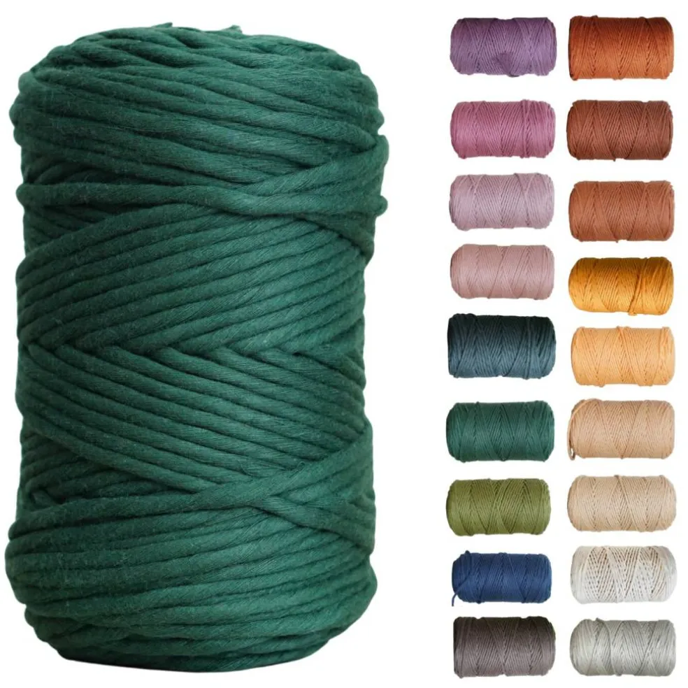 5mm Egyptian Giza Cotton Macrame Cord | Single Strand Macrame Cord