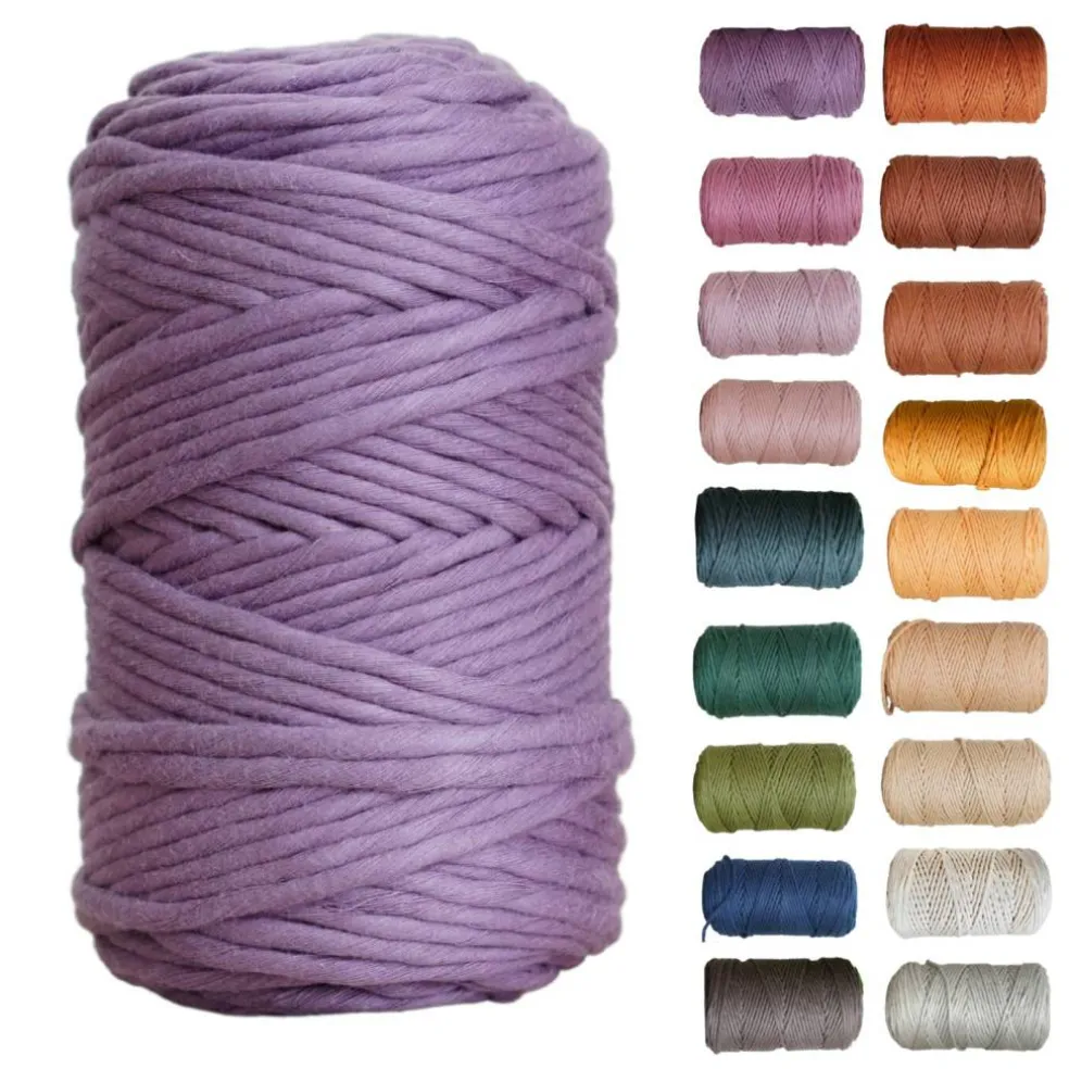 5mm Egyptian Giza Cotton Macrame Cord | Single Strand Macrame Cord