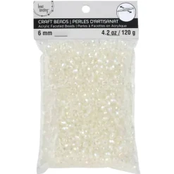 6mm Faceted AB Acrylic Round Bead Value Pack by Bead Landing™