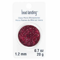1.2mm Glass Micro Rhinestones by Bead Landing™, 0.7oz.