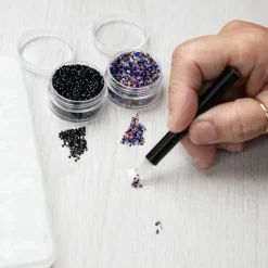 1.2mm Glass Micro Rhinestones by Bead Landing™, 0.7oz.