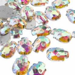 17.5mm Glass Skull Flatback Sew-On Rhinestones, 40ct. by Bead Landing™