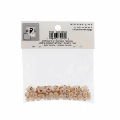 6.5mm Gold & Shell Acrylic Alphabet Beads, 100ct. by Bead Landing™