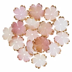 18mm Gold Tipped Acrylic Flower Beads, 140ct. by Bead Landing™