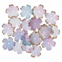 18mm Gold Tipped Acrylic Flower Beads, 140ct. by Bead Landing™