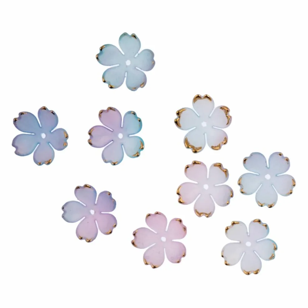 18mm Gold Tipped Acrylic Flower Beads, 140ct. by Bead Landing™