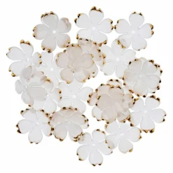 18mm Gold Tipped Acrylic Flower Beads, 140ct. by Bead Landing™