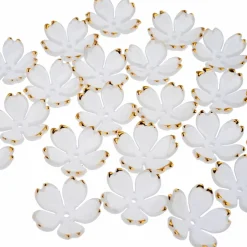 18mm Gold Tipped Acrylic Flower Beads, 140ct. by Bead Landing™